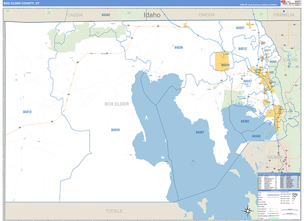 Box Elder County, UT Zip Code Map